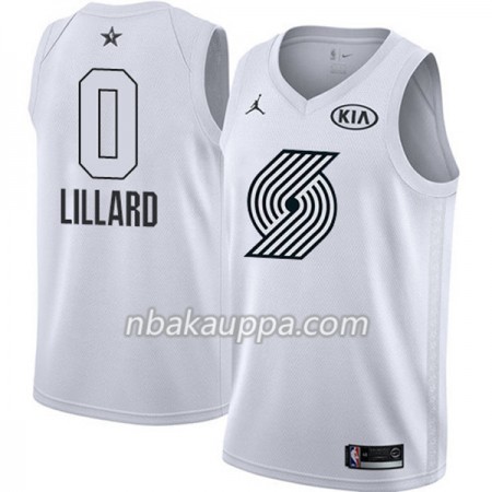Portland Trail Blazers Damian Lillard 0 2018 Kaikki tähti Jordan Brand Valkoinen Pelipaidat Swingman - Miesten